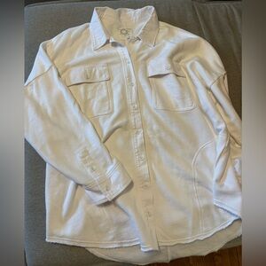 Offline by Aerie Throw-back Shacket White XL